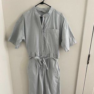 Everlane Sky Blue Short-Sleeve Jumpsuit